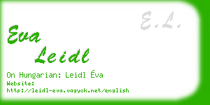 eva leidl business card